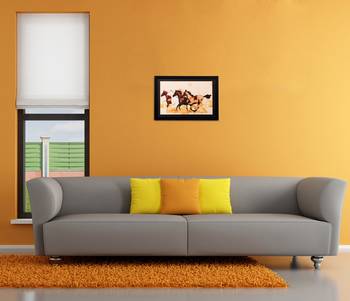 Running Horses Matt Textured UV Art Painting 2