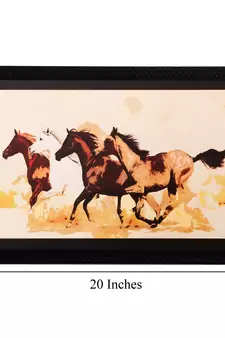 Running Horses Matt Textured UV Art Painting
