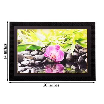 Flower Close View Matt Textured UV Art Painting 3