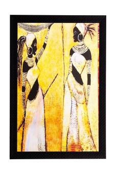 Tribal Girls Matt Textured UV Art Painting