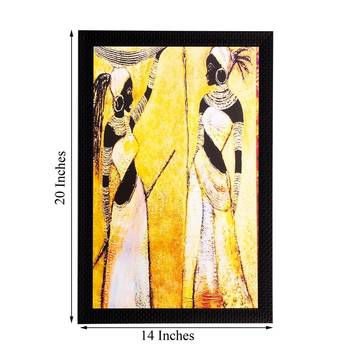 Tribal Girls Matt Textured UV Art Painting 3