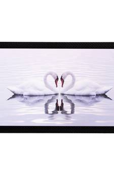 Loving Swans Matt Textured UV Art Painting