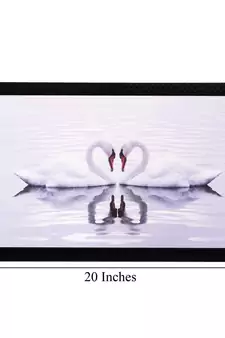 Loving Swans Matt Textured UV Art Painting