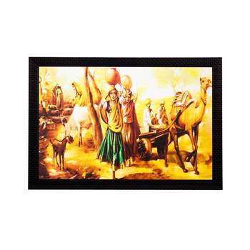 Village Ladies Matt Textured UV Art Painting 1