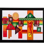 Shree Ganesh Matt Textured UV Art Painting