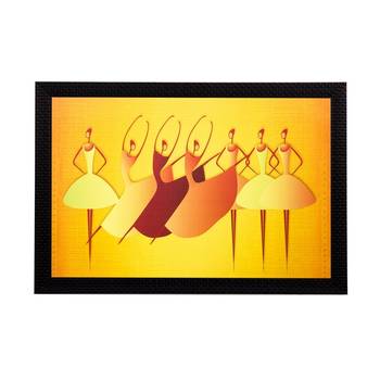 Abstract Dancing Tribal Girls Matt Textured UV Art Painting 1