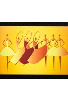 Abstract Dancing Tribal Girls Matt Textured UV Art Painting