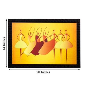 Abstract Dancing Tribal Girls Matt Textured UV Art Painting 3