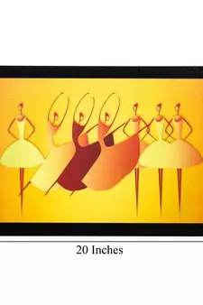 Abstract Dancing Tribal Girls Matt Textured UV Art Painting