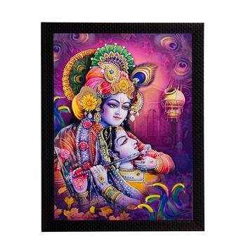 Radha Krishna Matt Textured UV Art Painting 1
