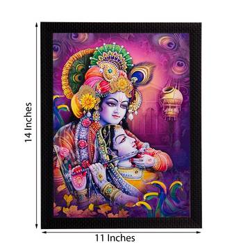 Radha Krishna Matt Textured UV Art Painting 2