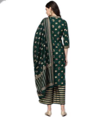 Green printed cotton salwar 2