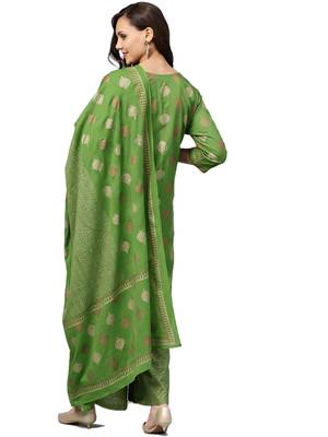 Green printed rayon salwar 2
