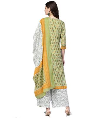 Green printed cotton salwar 2