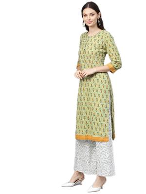 Green printed cotton salwar 3