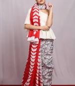 multicolor Floral Ecstasy Cotton Saree with blouse