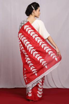 multicolor Floral Ecstasy Cotton Saree with blouse 4