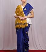 blue Embroidered Polished Poise Saree with blouse