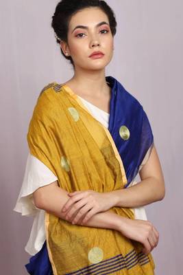 blue Embroidered Polished Poise Saree with blouse 3