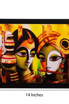 Radha Krishna Matt Textured UV Art Painting