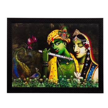 Radha Krishna Matt Textured UV Art Painting 1