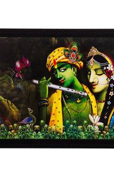 Radha Krishna Matt Textured UV Art Painting