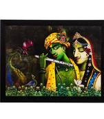 Radha Krishna Matt Textured UV Art Painting