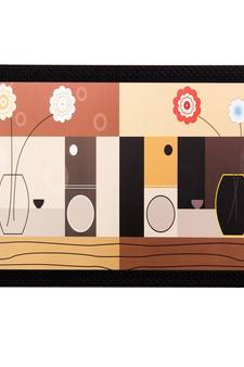 Abstract Flower and Vase Matt Textured UV Art Painting