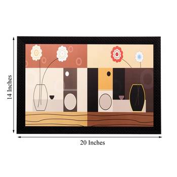 Abstract Flower and Vase Matt Textured UV Art Painting 3