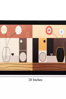 Abstract Flower and Vase Matt Textured UV Art Painting