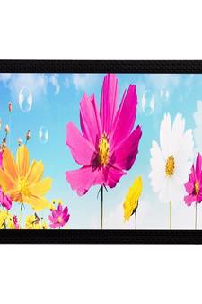 Pink Yellow Flowers Matt Textured UV Art Painting