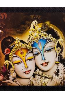 Radha Krishna Matt Textured UV Art Painting