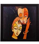 Radha Krishna Matt Textured UV Art Painting