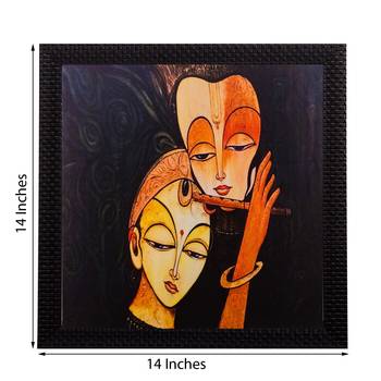 Radha Krishna Matt Textured UV Art Painting 2