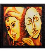Radha Krishna Matt Textured UV Art Painting
