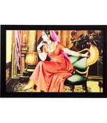 Resting Lady Matt Textured UV Art Painting