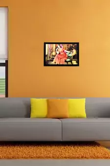 Resting Lady Matt Textured UV Art Painting
