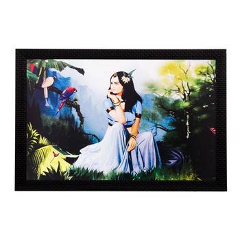 Girl in Deep Thoughts Matt Textured UV Art Painting 1