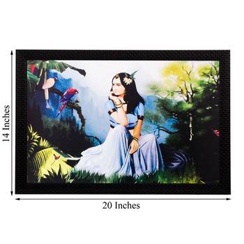 Girl in Deep Thoughts Matt Textured UV Art Painting 3