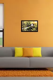 Scenic Green Matt Textured UV Art Painting