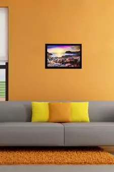 Sunset View Matt Textured UV Art Painting