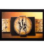 Abstract Tribal People Matt Textured UV Art Painting