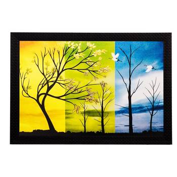 Abstract Trees Still Matt Textured UV Art Painting 1