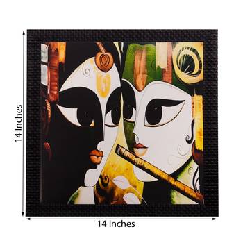 Radha Krishna Matt Textured UV Art Painting 2