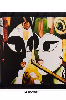 Radha Krishna Matt Textured UV Art Painting