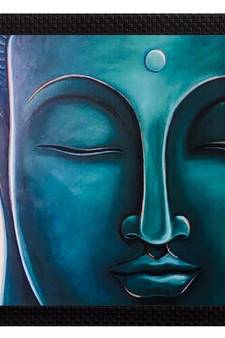 Meditating Buddha Matt Textured UV Art Painting