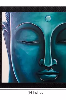 Meditating Buddha Matt Textured UV Art Painting