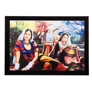 Village Woman Still View Matt Textured UV Art Painting 1
