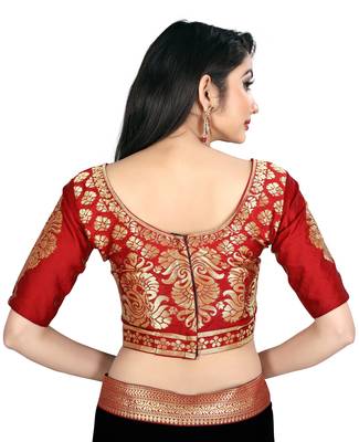 Black plain georgette saree with blouse 5