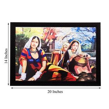Village Woman Still View Matt Textured UV Art Painting 3